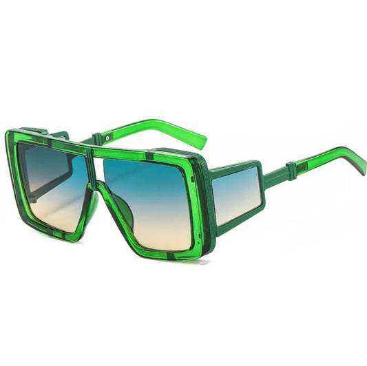 Oversized Square Sunnies - Green