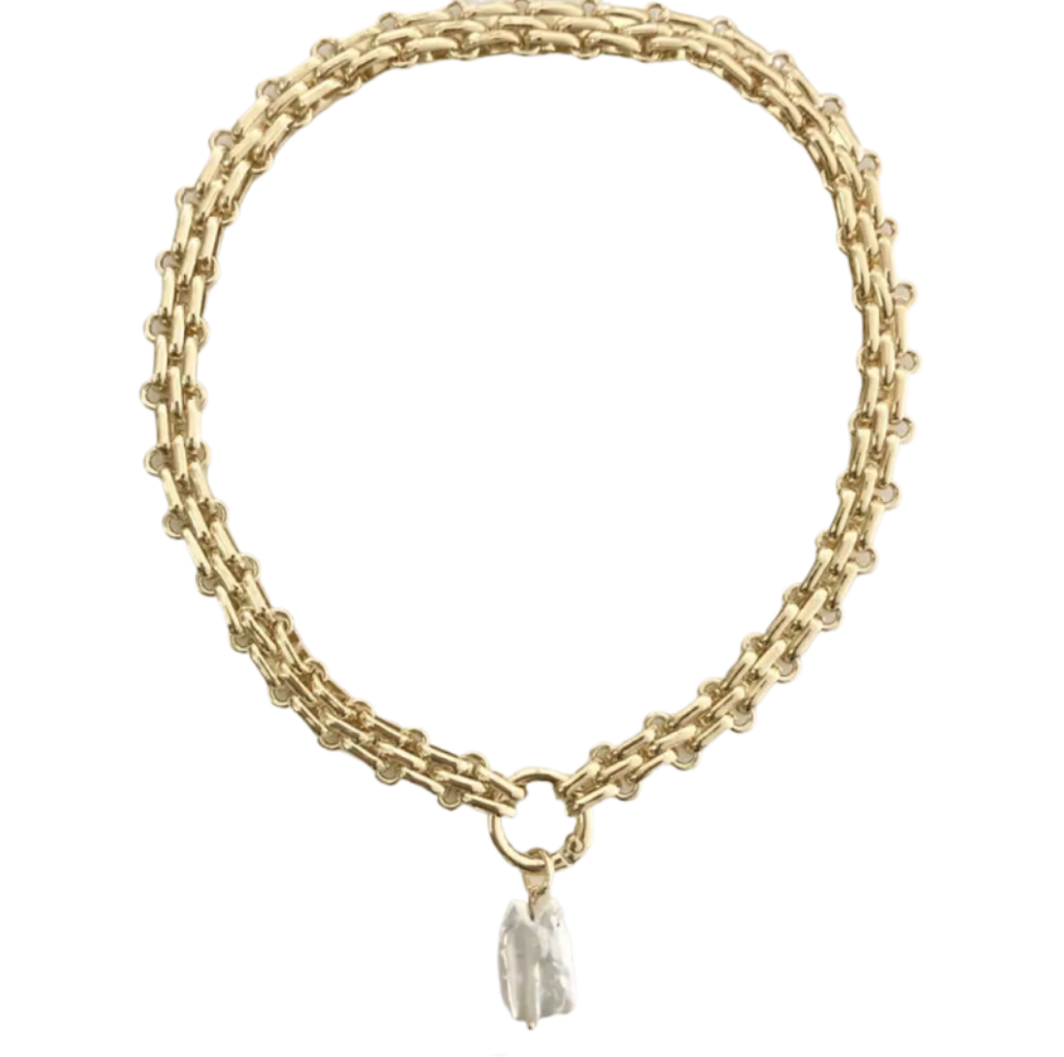 Collarbone Chain with Pearl pendant - Gold