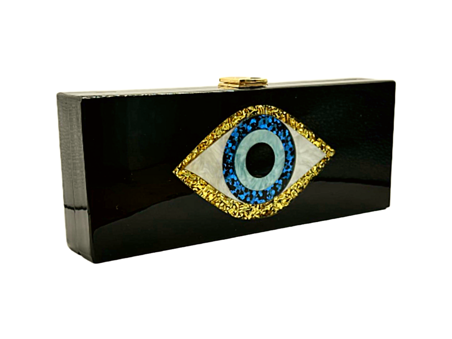 Black Evil Eye Clutch